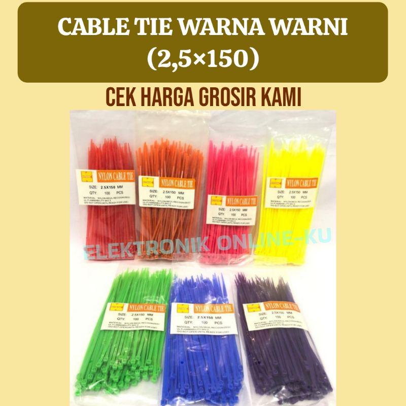 CABLE TIE WARNA WARNI 2,5×150 (300PCS)