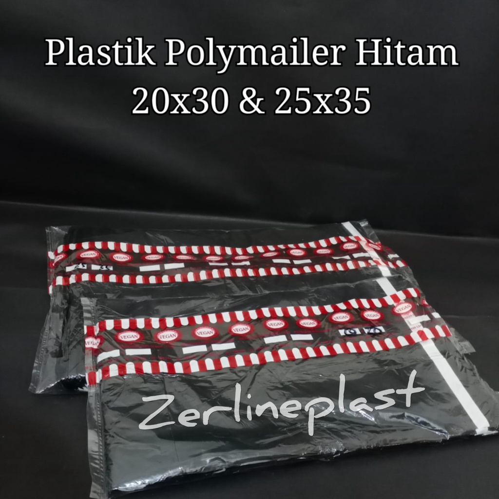 Plastik POLYMAILER HITAM / Plastik Packing @100lbr