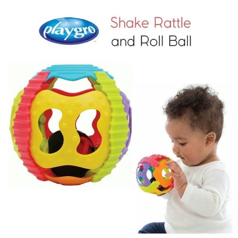 PLAYGRO SHAKE RATTLE &amp; ROLL BALL - 120753