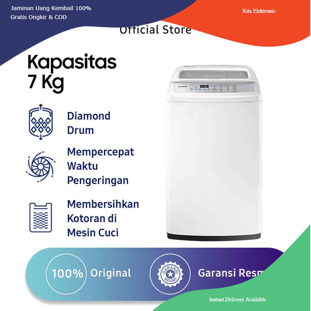 Samsung Mesin Cuci Top Loading WA 70H400 7 KG