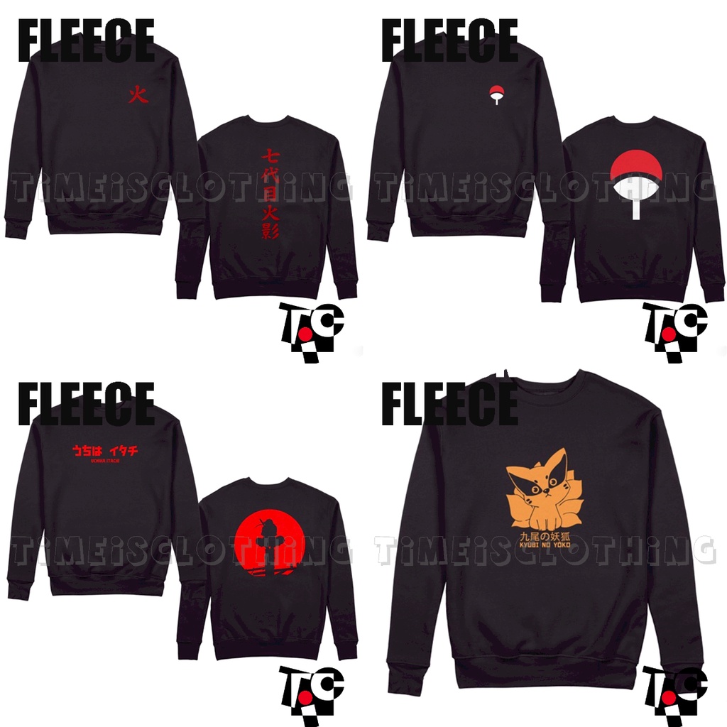 Sweater Crewneck Kurama Kyuubi Anime Naruto Boruto