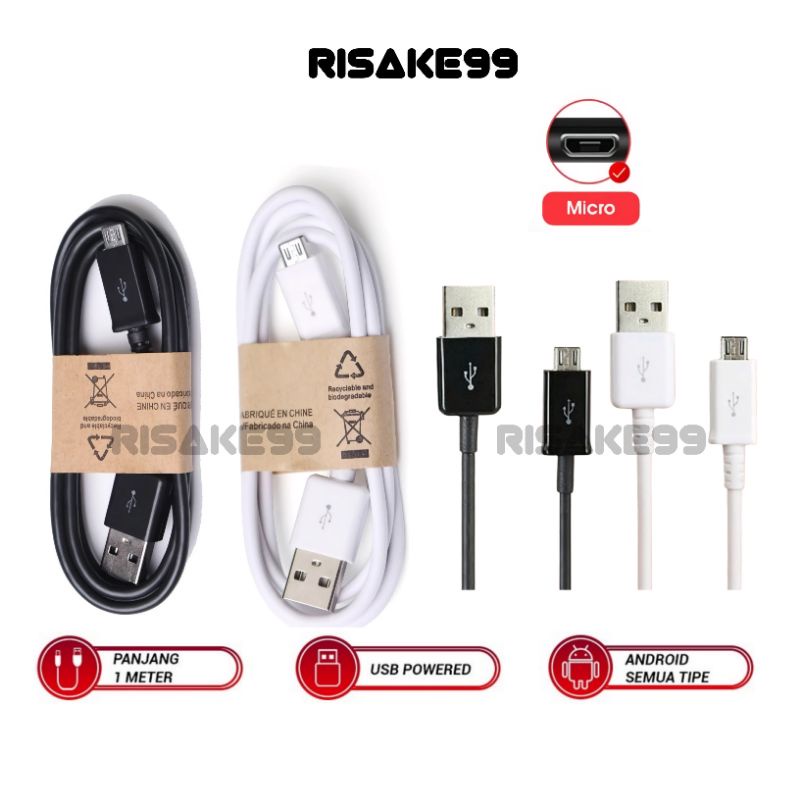 Kabel Data Charger S4 Micro Usb / V8 For Samsung Xiaomi Oppo Vivo Realme Non Pack Kabel Cs Hape Andr