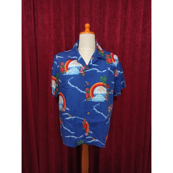 Vintage jordache hawaiian shirt kemeja pantai hawaii