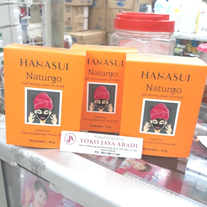 Bagus Hanasui Naturgo Masker Wajah 1 Box Isi 10 Pcs @10 Gr Original Bpom Berkualitas