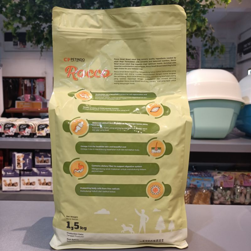 Rocco Chicken &amp; Duck For Adult Small Breed 1.5 Kg