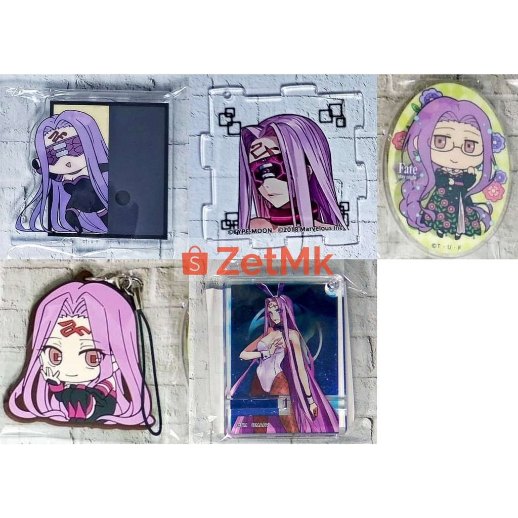 Rider Medusa Fate Extella Heaven's Feel Acrylic Stand Vivimus Rubber Strap Acrylic Charm Badge