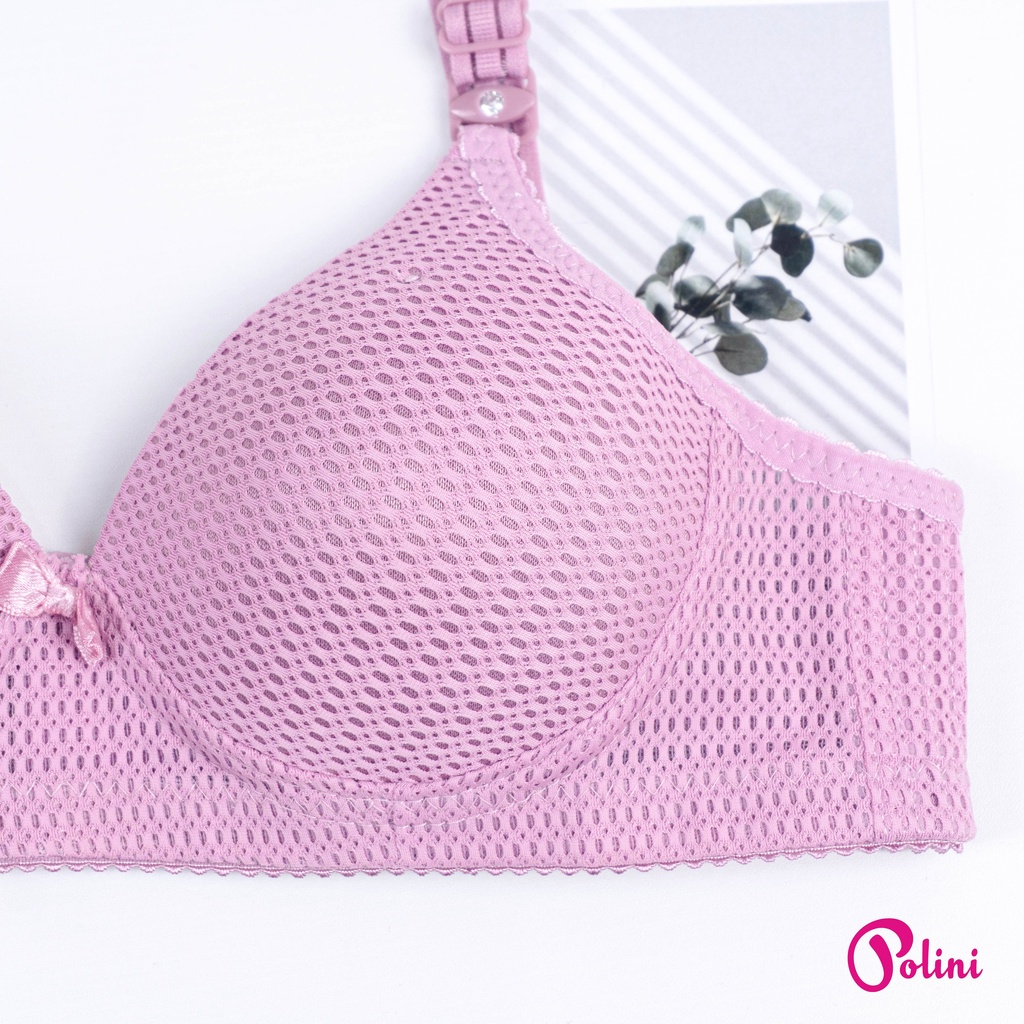 BEE - Bra Bh Wanita Push Up Tanpa Kawat Bra Kait 3 Polini A160