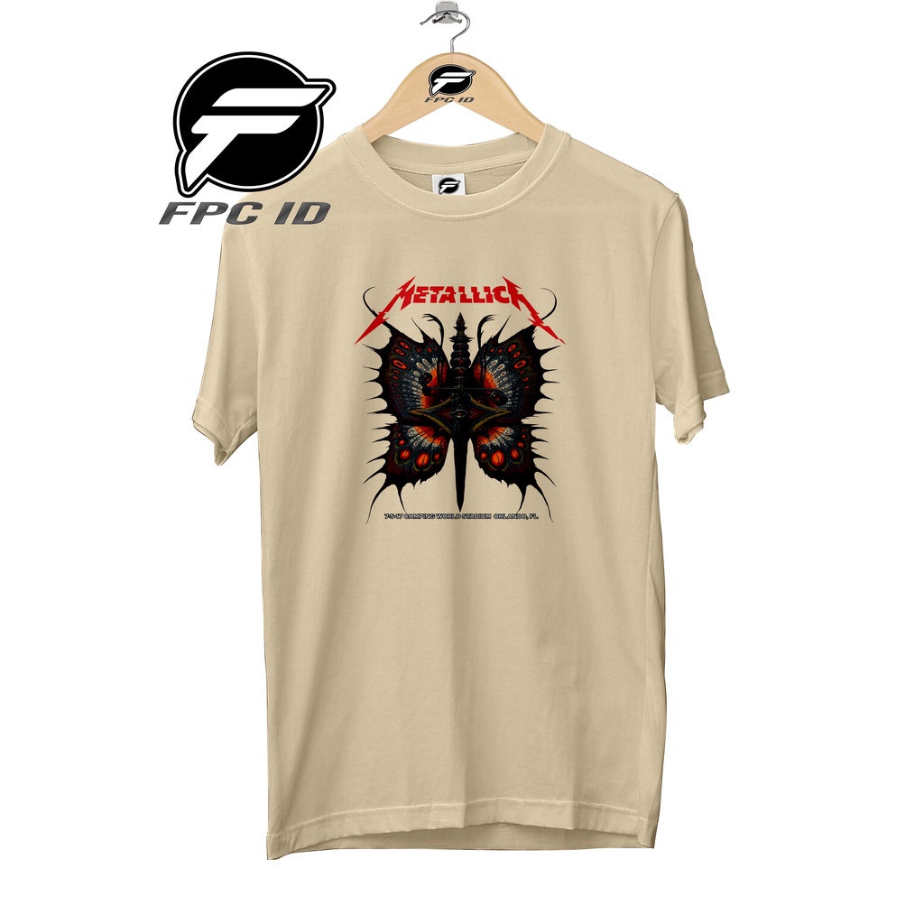 Kaos Musik Metallica Butterfly Cotton Combed 30s Baju Distro Pria Atasan Wanita Jumbo Pilihan Favorit Fpc Id