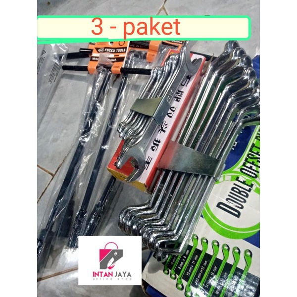 Jual Satu Paket Kunci Double Ring Dan Kunci Ring Pas Kunci Set L Shopee Indonesia