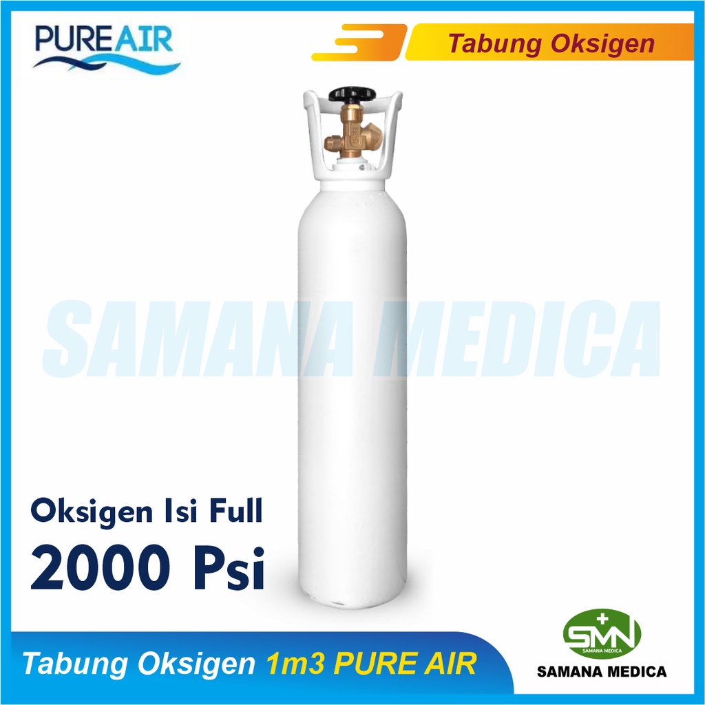 GOSEND ONLY - Tabung Oksigen PURE AIR  Medis 1M3 isi Full Tanpa Troli - PURE AIR Murah Promo