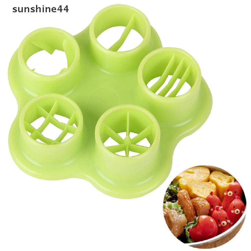 Sunshine 5 In 1 Cetakan Pemotong Sosis / Hot Dog / Hamburger DIY