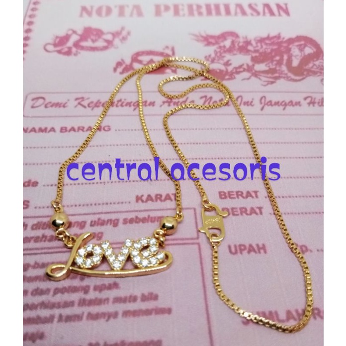 paling laris kalung love nama yang cantik dan menawan titanium asli anti luntur