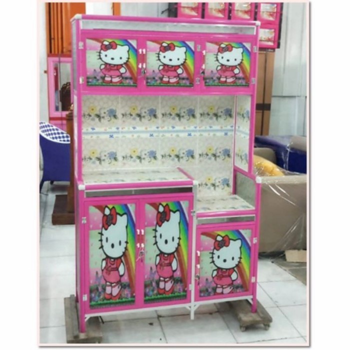 Lemari Piring Karakter Rak Piring Karakter Rak Piring 3 Pintu Karakter - Dapur / Kitchen