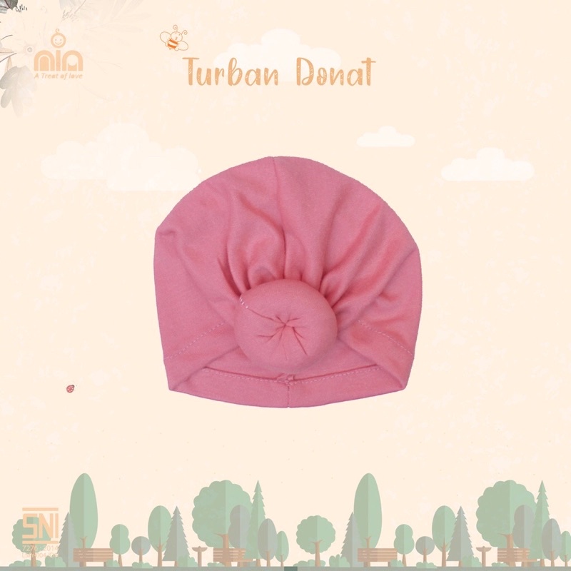 NIA Turban Bayi Vinata Donat &amp; Pita &amp; Pita Simpul Turban Bayi Anak