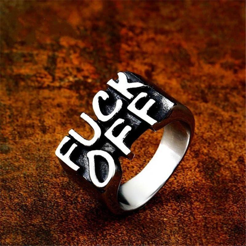 Cincin Lapis Silver Gaya Hip Hop Rock Adjustable Untuk Pria