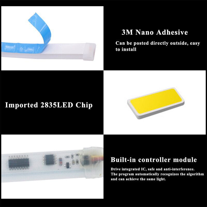 Lampu strip led drl flexible Untuk Dekorasi Mobil