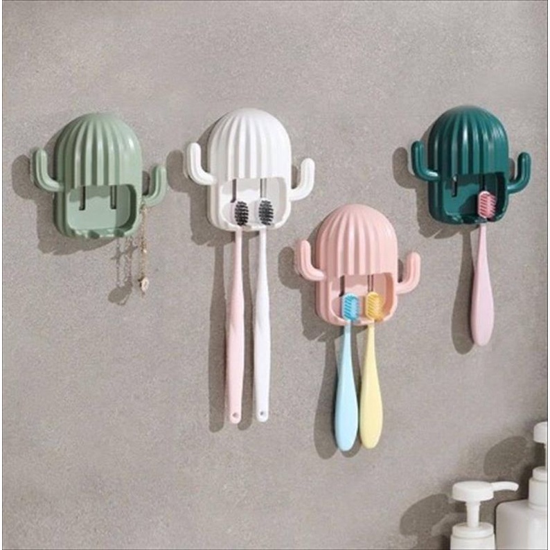 Tempat Sikat Gigi Toothbrush Holder Model Kaktus