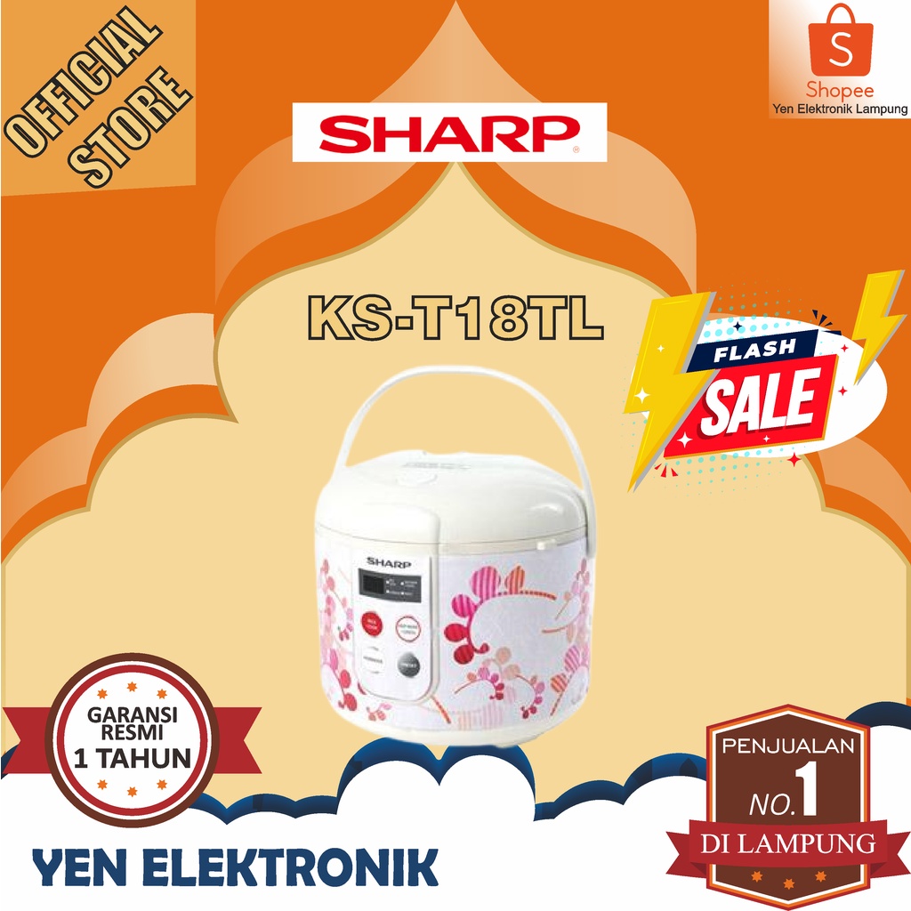 Magic Com SHARP KS T18TL RD Touch Panel Rice Cooker Garansi Resmi SHARP 1 Tahun