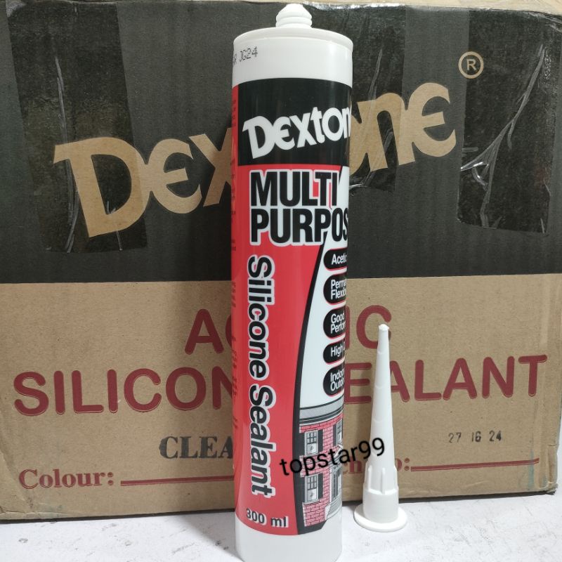 Lem Dextone Multi Purpose 300ml Sealant Silicone Silicon Kaca Keramik Besi Karet Kaca aquarium porselin Plastik Metal