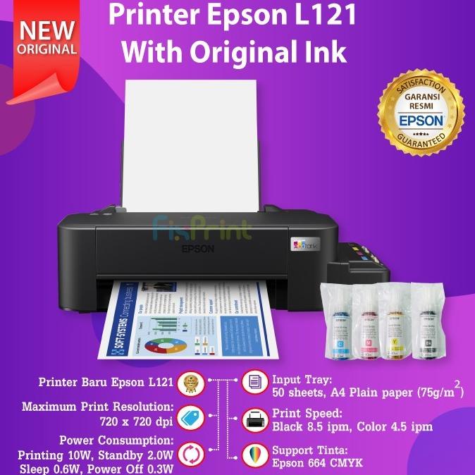 TERBARU PRINTER EPSON L121 L-121 L 121 PRINTER MURAH A4 PENGANTI L120 L-120 TERBAIK