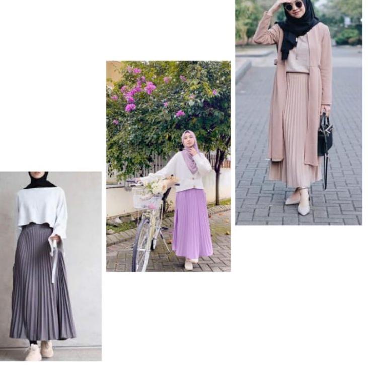 Termurah ROK PLISKET PREMIUM IMPORT/ROK PLISKET SUPER TEBAL