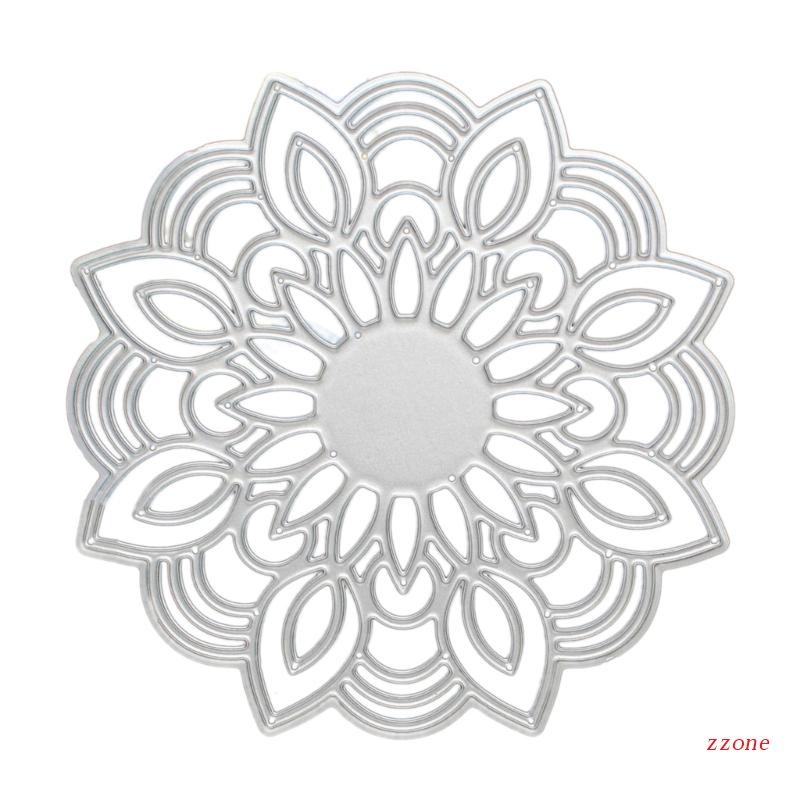 Cetakan Stensil Cutting Dies Motif Renda Bunga Hollow Untuk Scrapbook / Craft DIY