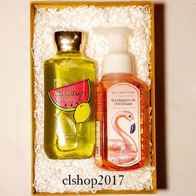 BBW WATERMELON LEMONADE GENTLE FOAMING HAND SOAP GIFT SET PAKET BATH &amp; BODY WORKS