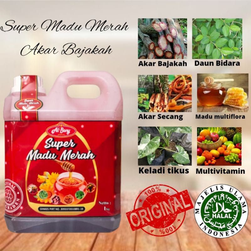 

Super Madu Merah Akar Bajakah Al-Bany 1 Kg Membantu Menjaga Kesehatan Dan Daya Tahan Tubuh Kemasan 1 Kg