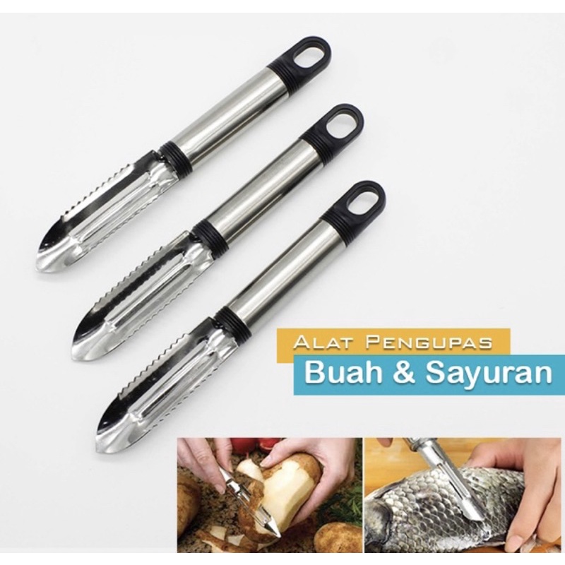 PEELER STAINLESS PENGUPAS BUAH DAN SAYURAN / ALAT KUPAS SERBAGUNA