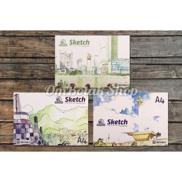 

Eklusif Buku Gambar & Sketsa A4 25 Lembar Utk Cat Air Pensil Pen Sketch Book Trendi