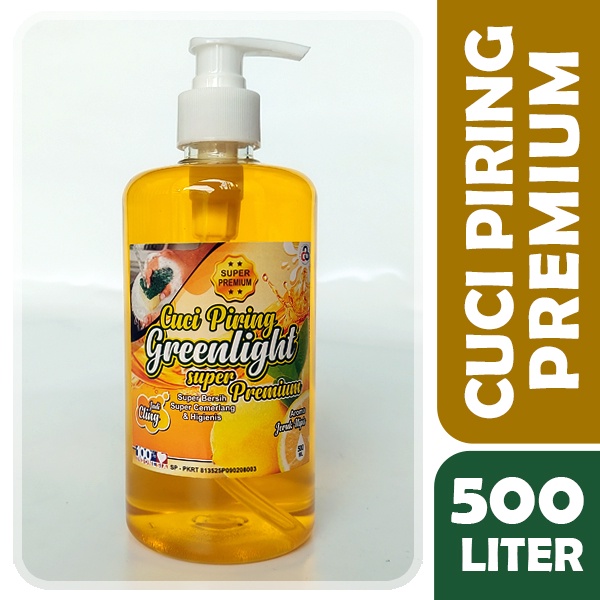 Sabun Cuci Piring PUMP GREENLIGHT 500ml SUPER PREMIUM Kental Aroma Jeruk Nipis