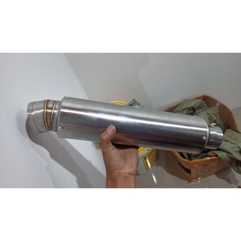 tabung slincer knalpot fanterra fantera kompetisi bulat 30cm polos