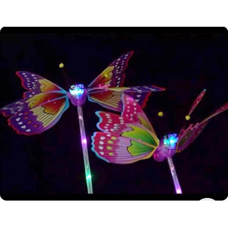 STIK LED KUPU KUPU - Stik Tongkat anak Butterfly lampu led nyala kedip Mainan Outdoor