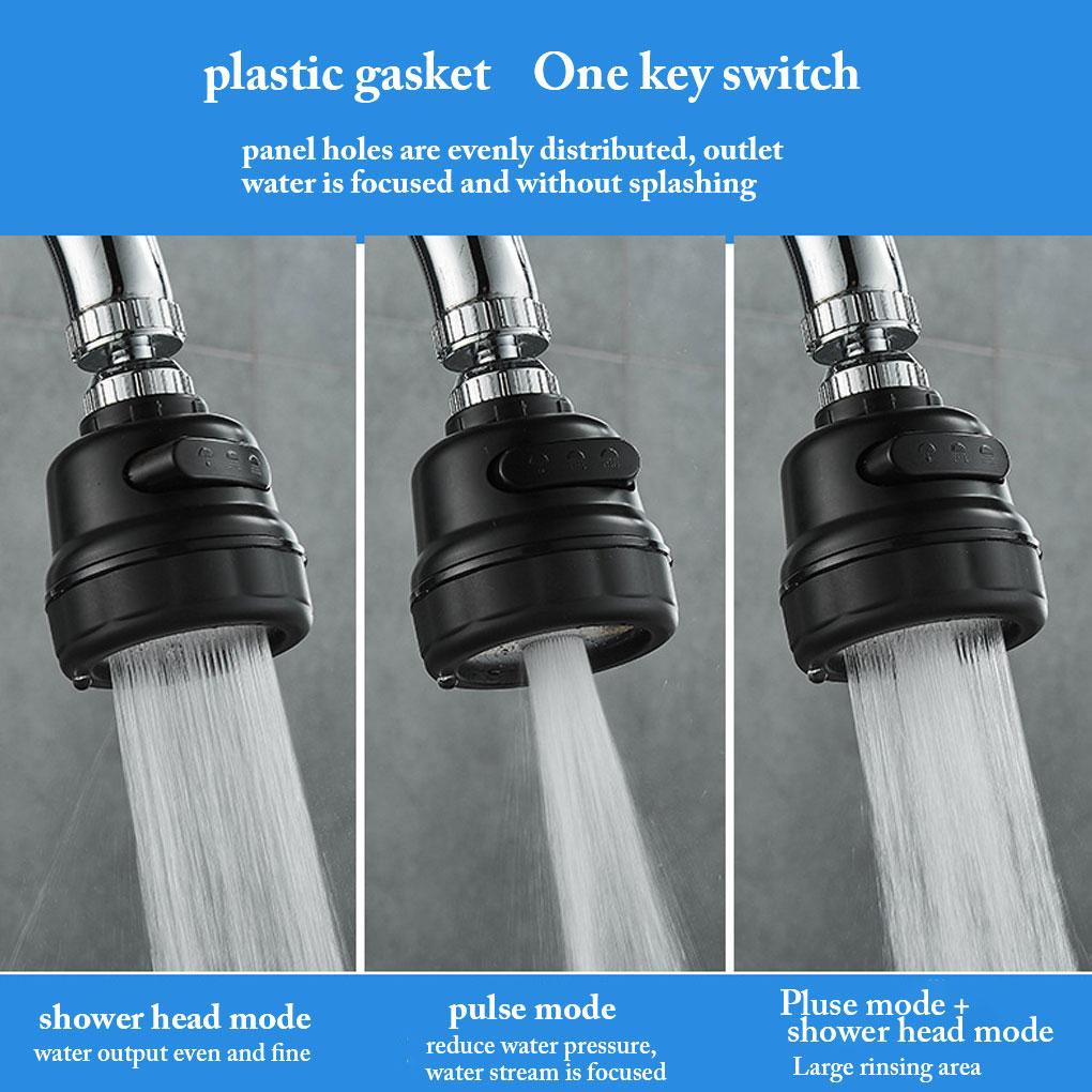 Faucet Extender 360derajat Berputar Tekanan Tinggi Anti Cipratan Tap Adapter Extension Connector Nozzle Aksesori Kamar Mandi