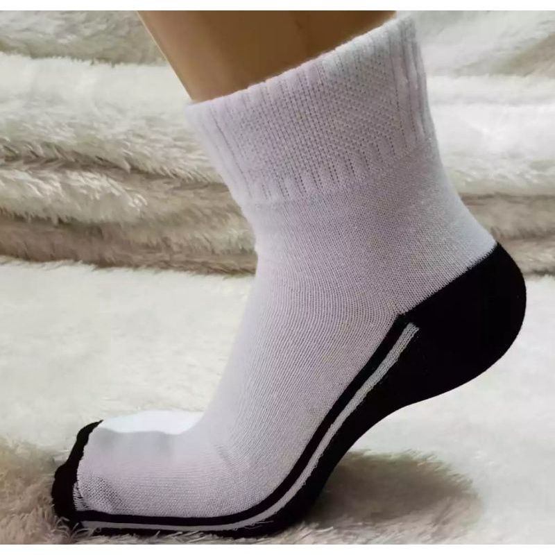 KAOS KAKI SEKOLAH SPANDEX SEMATA KAKI HITAM PUTIH SD, SMP/SMA