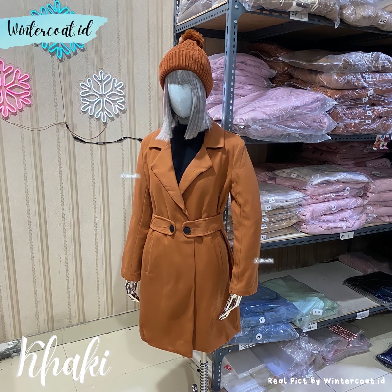 Jessie wool winter coat women big size brown mantel jumbo coklat cewek wanita import jaket jacket