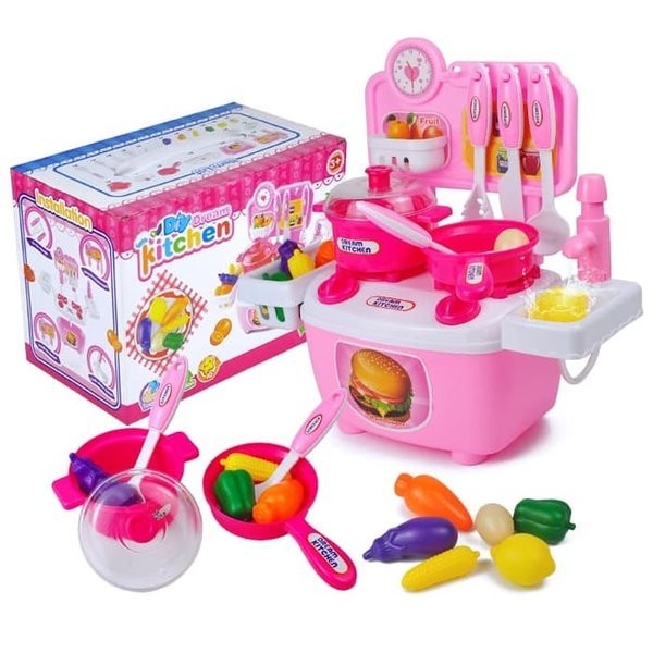 Mainan peralatan dapur untuk sikecil yang ingin bermain masak2an seperti ala bunda memasak. Ada temp