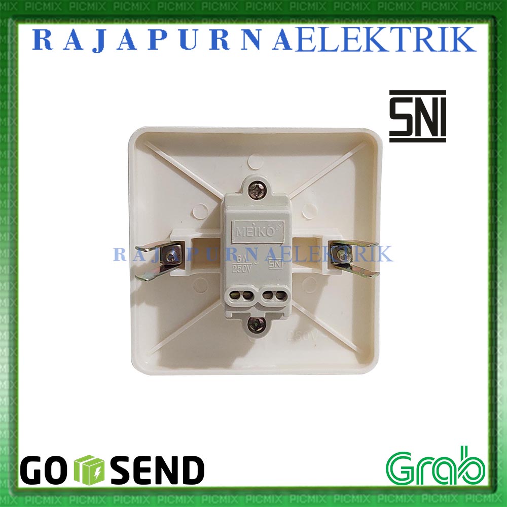 IB switch engkel Meiko / saklar Single outbow Warna cream 6A~250V SUDAH SNI  BARANG DIJAMIN ORIGINAL