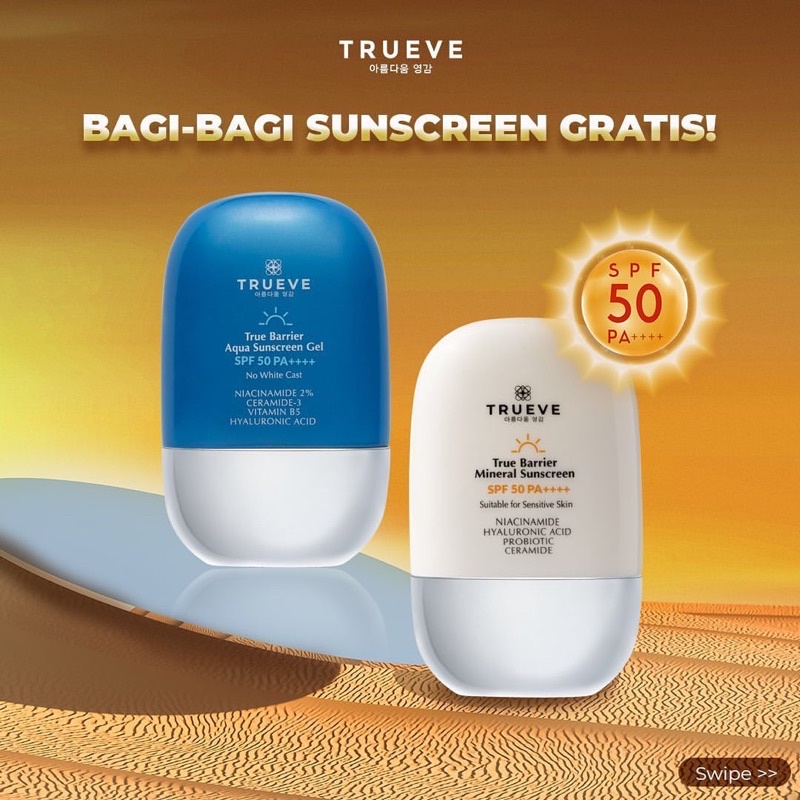 TRUEVE True Barrier Aqua Sunscreen Gel SPF 50++++