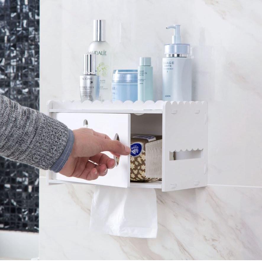 Grosiran Murah Rak Tissue Gantung Rak Dinding Kosmetik Rak Toilet Kosmetik Serbaguna ??