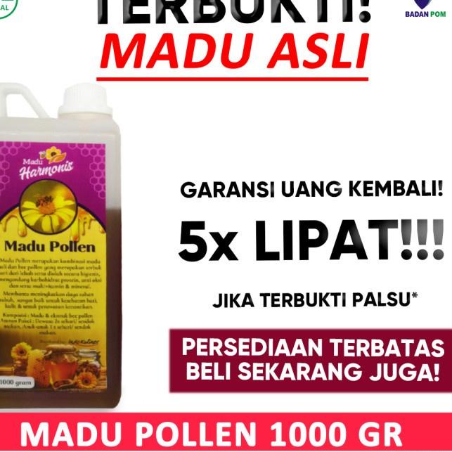 

Potongan spesial--Indokuliner Harmonis Madu Bee Pollen 1Kg 1000Gr ASLI