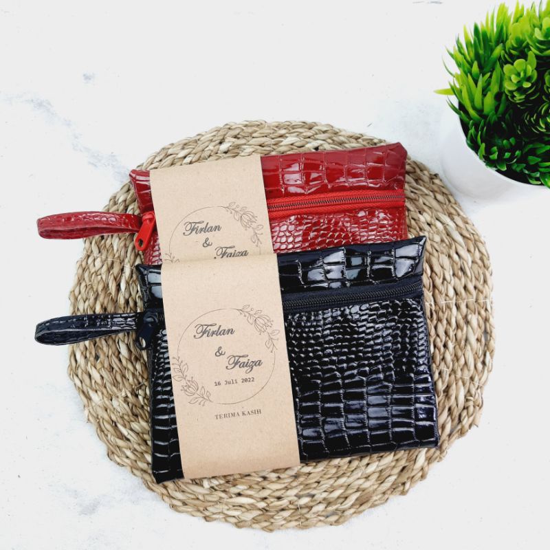 WMS DS 02 DOMPET SOUVENIR KULIT CROCO GLOSSY PREMIUM
