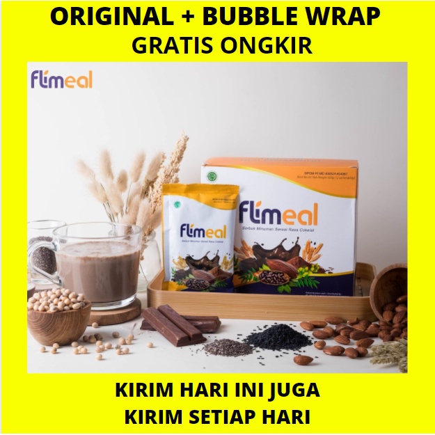 FLIMEAL / FLIMBURN / FLIMBAR RASA COKLAT (1BOX ISI 12SACHET) MEAL REPLACEMENT RENDAH KALORI BPOM