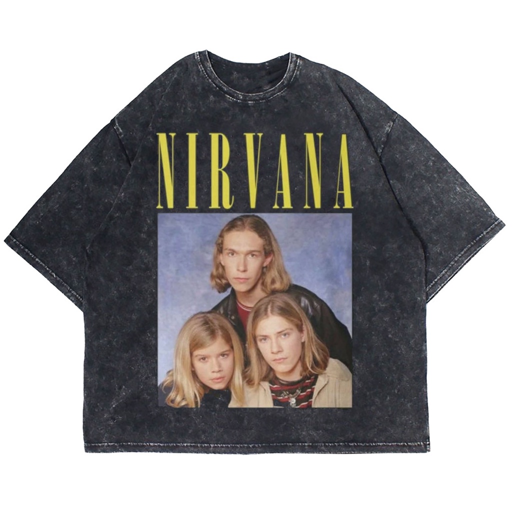 Patternmerch "NIRVANA" Oversize T-shirt | washed tee | kaos vintage