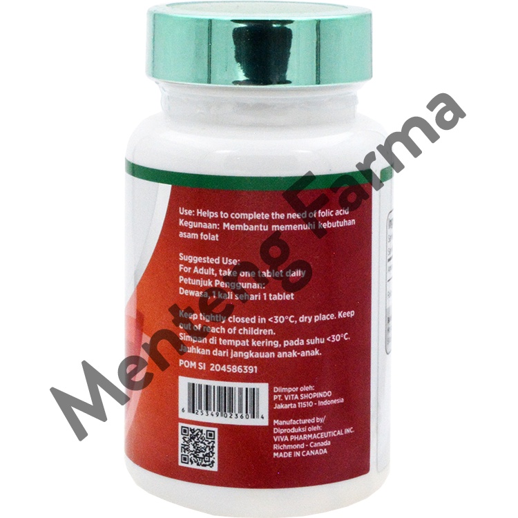 Nutriwell Folic Acid 60 Tablet - Vitamin Asam Folat 800mcg