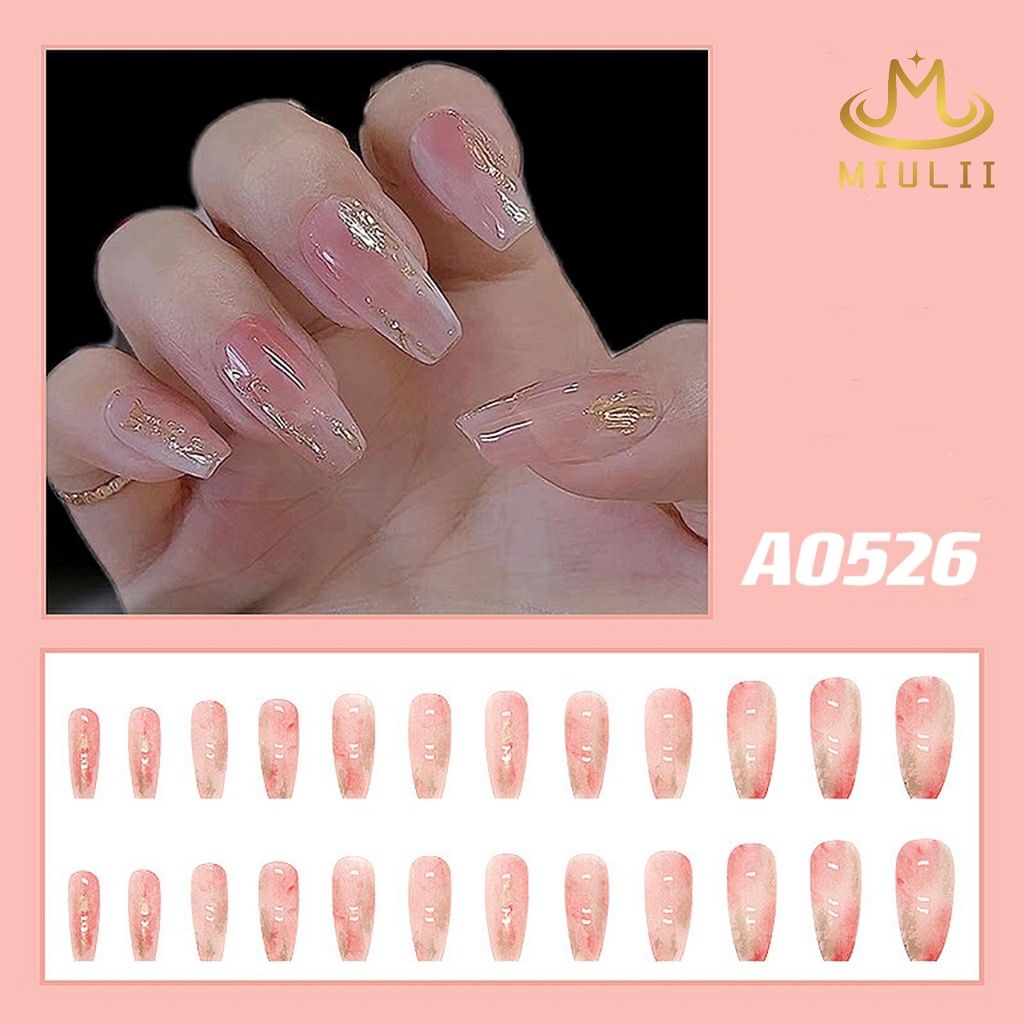 MIULII / KUKU PALSU   A0526  / 24PCS / 3D / NAIL ART / PREMIUM / CUTE / FREE LEM JELLY / KUTEK