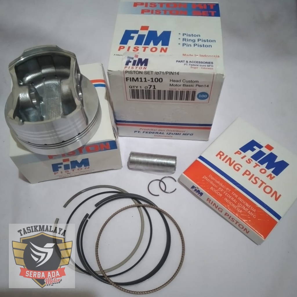 PISTON KIT FIM 11 CUSTOM DOME MENTAH PIN 14 DIAMETER 70 71 72