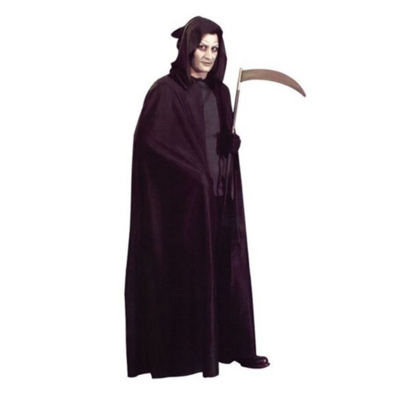 JUBAH HITAM HALLOWEEN DEATH REAPER SATAN IBLIS VAMPIR DRACULA CLOAK JB01