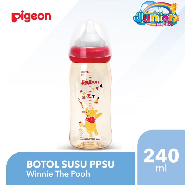 Pigeon 78190 Botol PPSU Pooh W/P-Plus Nipple 160ml/240ml