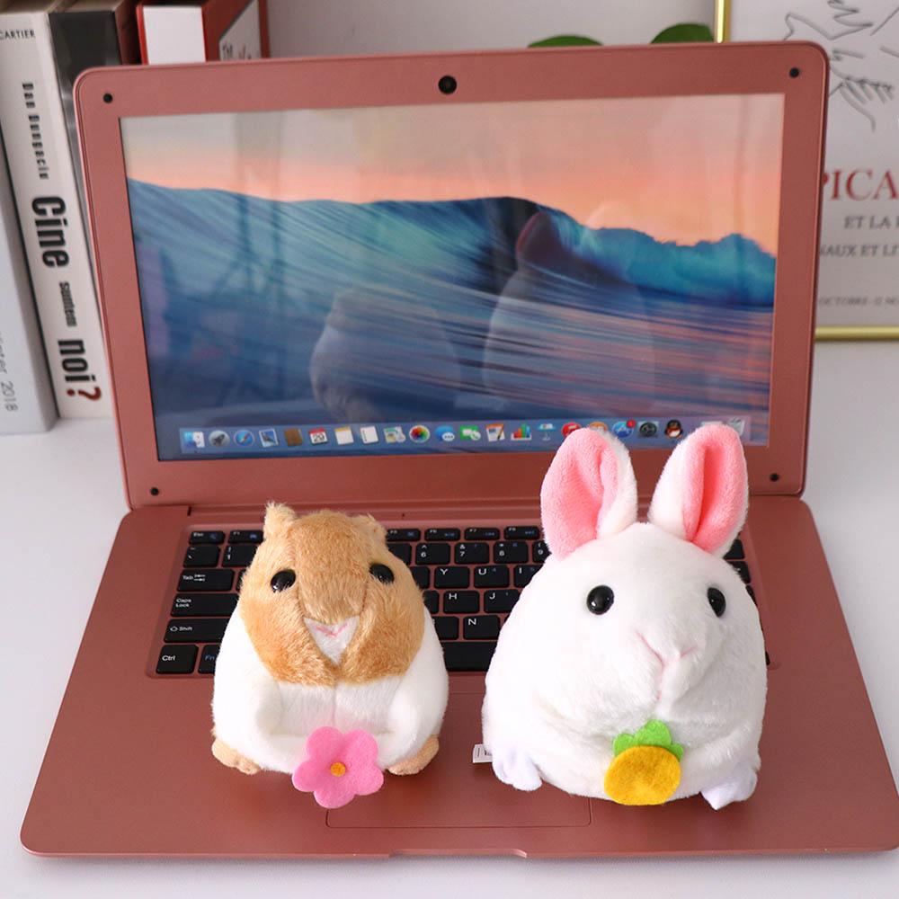 Needway   Mainan Hewan Lucu Lembut Dekorasi Kamar Tidur Hadiah Ulang Tahun Tarik String Tail Bergoyang Wag Tail Rabbit Toy